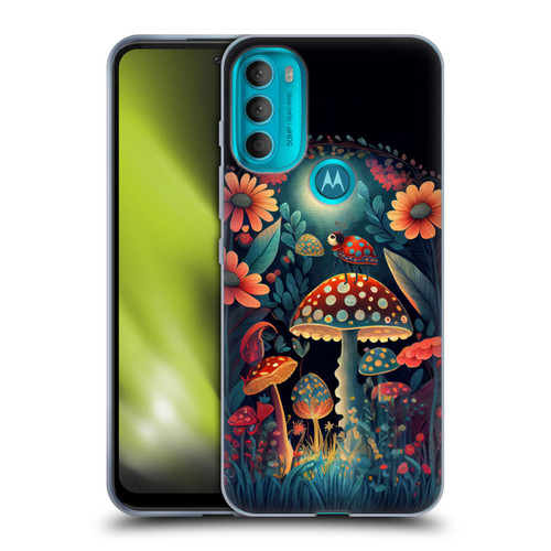 JK Stewart Graphics Ladybug On Mushroom Soft Gel Case for Motorola Moto G71 5G