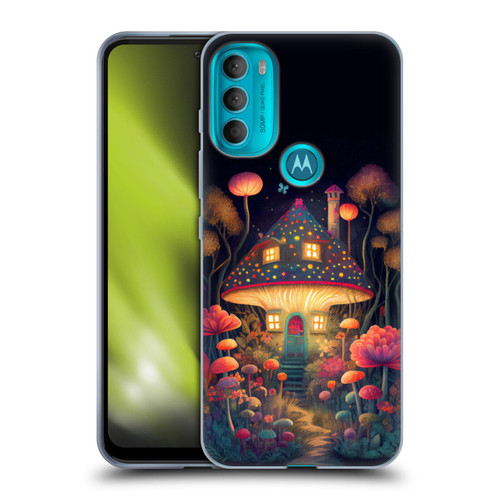 JK Stewart Graphics Mushroom Cottage Night Garden Soft Gel Case for Motorola Moto G71 5G