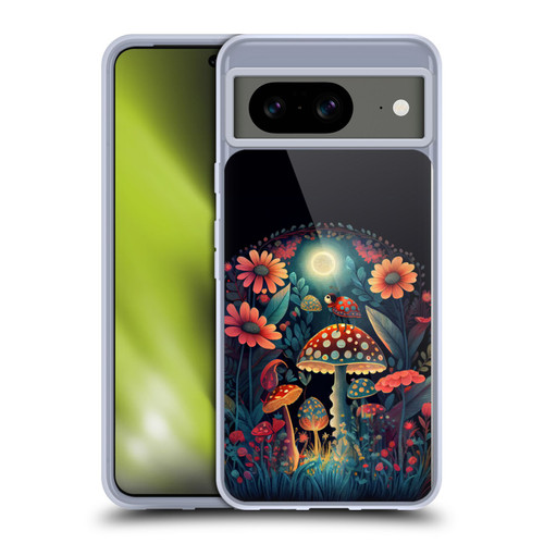 JK Stewart Graphics Ladybug On Mushroom Soft Gel Case for Google Pixel 8