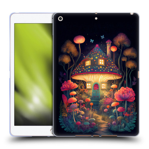 JK Stewart Graphics Mushroom Cottage Night Garden Soft Gel Case for Apple iPad 10.2 2019/2020/2021