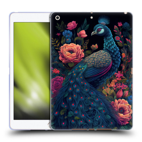 JK Stewart Graphics Peacock In Night Garden Soft Gel Case for Apple iPad 10.2 2019/2020/2021