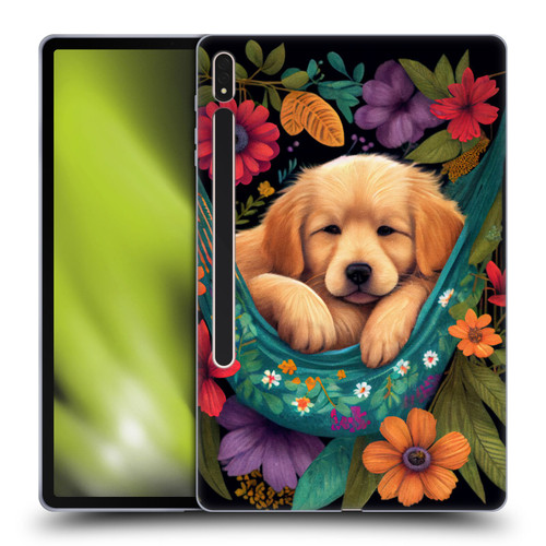 JK Stewart Graphics Golden Retriever In Hammock Soft Gel Case for Samsung Galaxy Tab S8 Plus