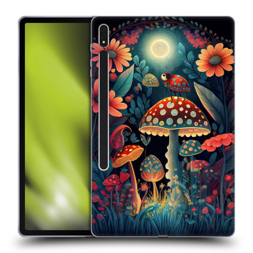 JK Stewart Graphics Ladybug On Mushroom Soft Gel Case for Samsung Galaxy Tab S8 Plus