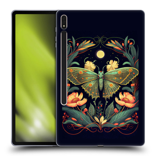 JK Stewart Graphics Lunar Moth Night Garden Soft Gel Case for Samsung Galaxy Tab S8 Plus