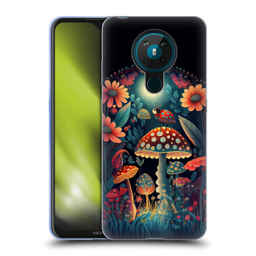 JK Stewart Graphics Ladybug On Mushroom Soft Gel Case for Nokia 5.3