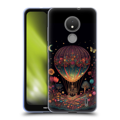 JK Stewart Graphics Hot Air Balloon Garden Soft Gel Case for Nokia C21