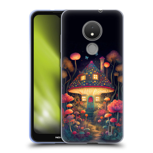 JK Stewart Graphics Mushroom Cottage Night Garden Soft Gel Case for Nokia C21