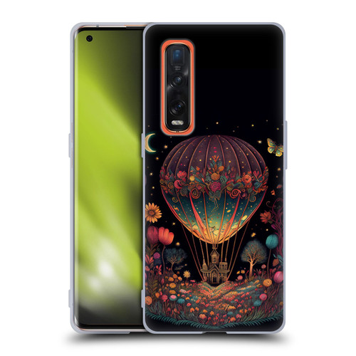 JK Stewart Graphics Hot Air Balloon Garden Soft Gel Case for OPPO Find X2 Pro 5G