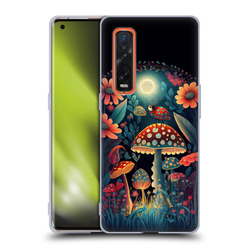 JK Stewart Graphics Ladybug On Mushroom Soft Gel Case for OPPO Find X2 Pro 5G