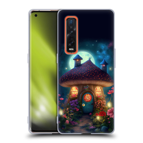 JK Stewart Graphics Mushroom House Soft Gel Case for OPPO Find X2 Pro 5G