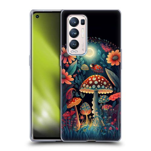 JK Stewart Graphics Ladybug On Mushroom Soft Gel Case for OPPO Find X3 Neo / Reno5 Pro+ 5G