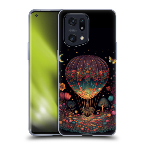 JK Stewart Graphics Hot Air Balloon Garden Soft Gel Case for OPPO Find X5 Pro