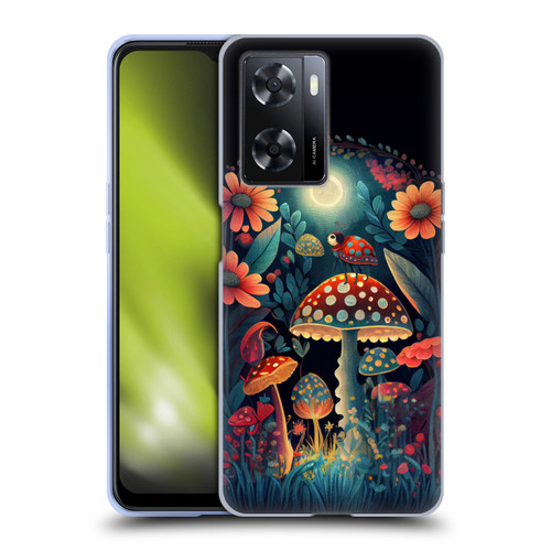 JK Stewart Graphics Ladybug On Mushroom Soft Gel Case for OPPO A57s