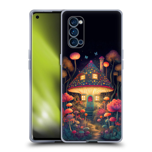 JK Stewart Graphics Mushroom Cottage Night Garden Soft Gel Case for OPPO Reno 4 Pro 5G