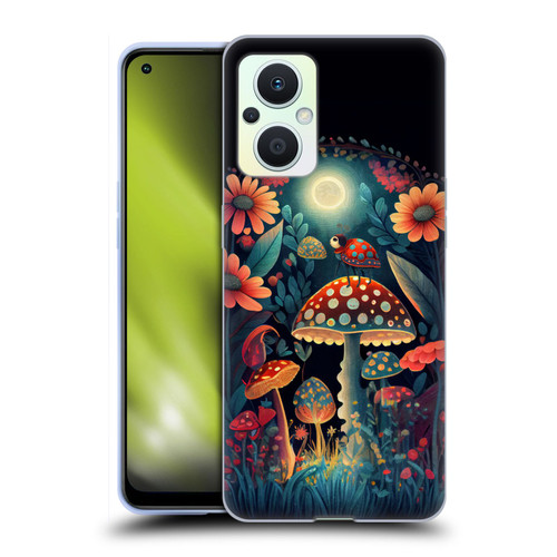 JK Stewart Graphics Ladybug On Mushroom Soft Gel Case for OPPO Reno8 Lite