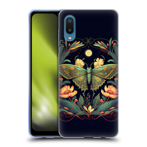 JK Stewart Graphics Lunar Moth Night Garden Soft Gel Case for Samsung Galaxy A02/M02 (2021)