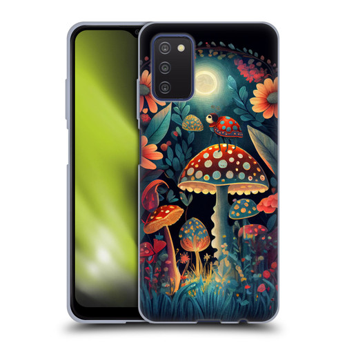 JK Stewart Graphics Ladybug On Mushroom Soft Gel Case for Samsung Galaxy A03s (2021)