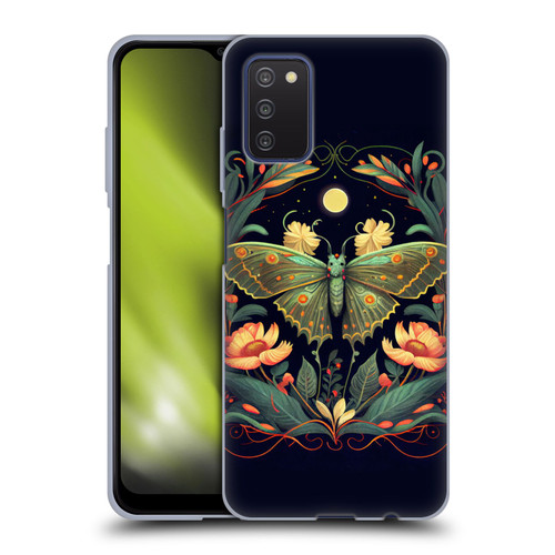JK Stewart Graphics Lunar Moth Night Garden Soft Gel Case for Samsung Galaxy A03s (2021)