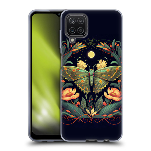 JK Stewart Graphics Lunar Moth Night Garden Soft Gel Case for Samsung Galaxy A12 (2020)