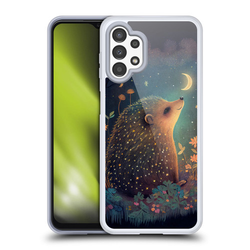 JK Stewart Graphics Hedgehog Looking Up At Stars Soft Gel Case for Samsung Galaxy A13 (2022)