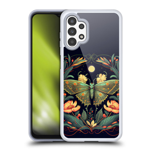 JK Stewart Graphics Lunar Moth Night Garden Soft Gel Case for Samsung Galaxy A13 (2022)