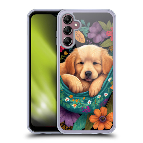 JK Stewart Graphics Golden Retriever In Hammock Soft Gel Case for Samsung Galaxy A14 5G