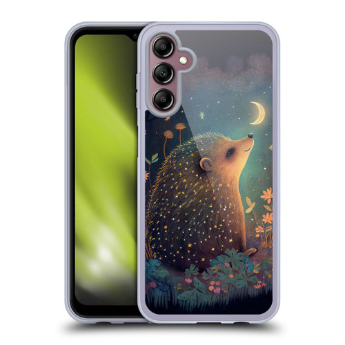 JK Stewart Graphics Hedgehog Looking Up At Stars Soft Gel Case for Samsung Galaxy A14 5G