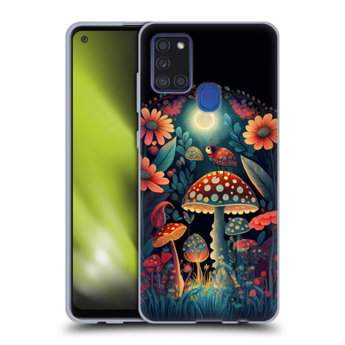 JK Stewart Graphics Ladybug On Mushroom Soft Gel Case for Samsung Galaxy A21s (2020)