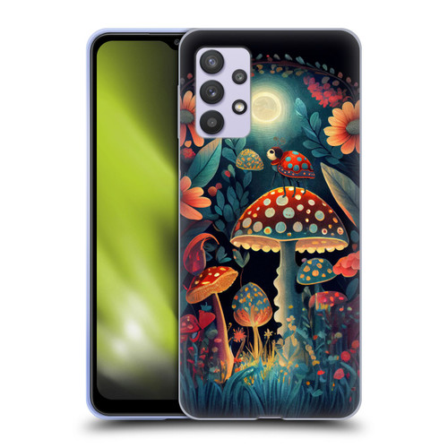 JK Stewart Graphics Ladybug On Mushroom Soft Gel Case for Samsung Galaxy A32 5G / M32 5G (2021)