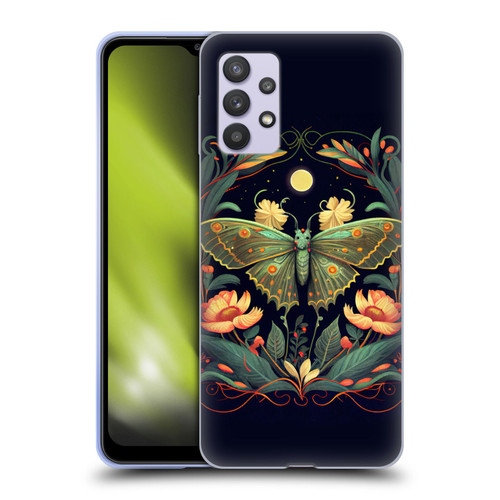 JK Stewart Graphics Lunar Moth Night Garden Soft Gel Case for Samsung Galaxy A32 5G / M32 5G (2021)