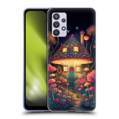 JK Stewart Graphics Mushroom Cottage Night Garden Soft Gel Case for Samsung Galaxy A32 5G / M32 5G (2021)