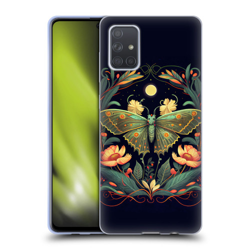 JK Stewart Graphics Lunar Moth Night Garden Soft Gel Case for Samsung Galaxy A71 (2019)
