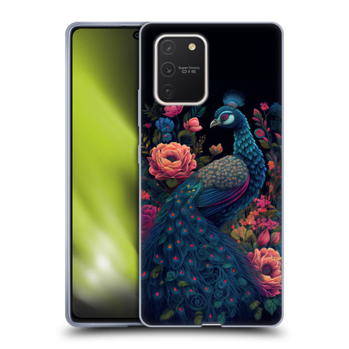 JK Stewart Graphics Peacock In Night Garden Soft Gel Case for Samsung Galaxy S10 Lite
