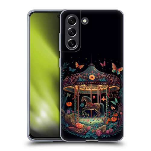 JK Stewart Graphics Carousel Dark Knight Garden Soft Gel Case for Samsung Galaxy S21 FE 5G
