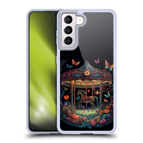 JK Stewart Graphics Carousel Dark Knight Garden Soft Gel Case for Samsung Galaxy S21 5G