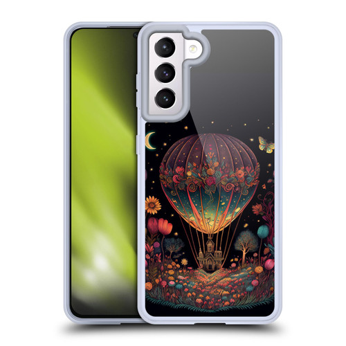 JK Stewart Graphics Hot Air Balloon Garden Soft Gel Case for Samsung Galaxy S21 5G