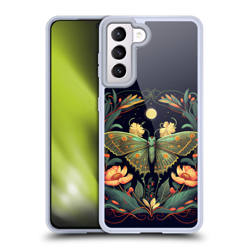 JK Stewart Graphics Lunar Moth Night Garden Soft Gel Case for Samsung Galaxy S21 5G