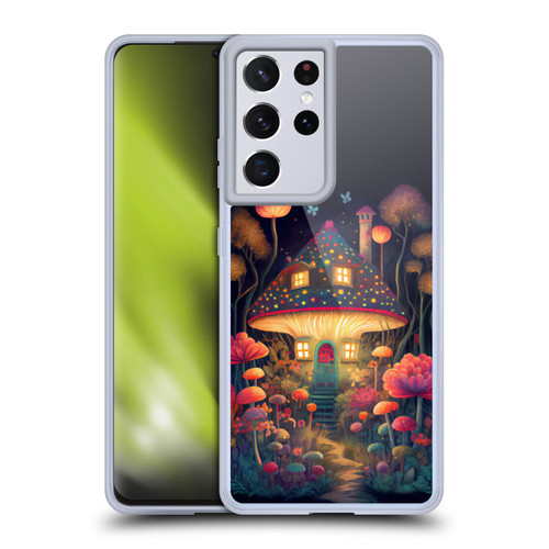 JK Stewart Graphics Mushroom Cottage Night Garden Soft Gel Case for Samsung Galaxy S21 Ultra 5G
