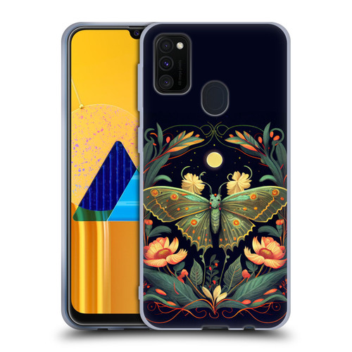 JK Stewart Graphics Lunar Moth Night Garden Soft Gel Case for Samsung Galaxy M30s (2019)/M21 (2020)