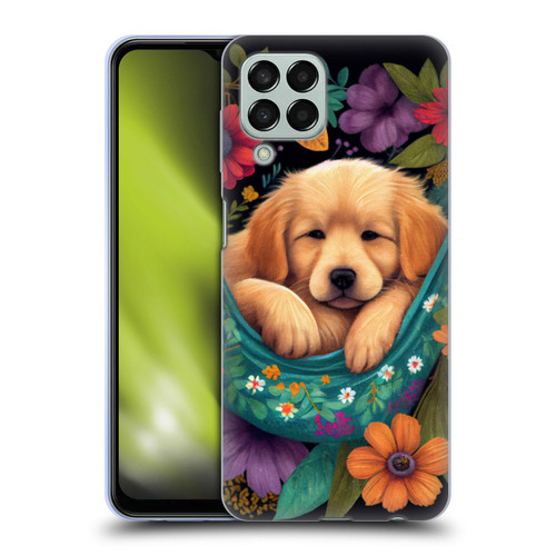 JK Stewart Graphics Golden Retriever In Hammock Soft Gel Case for Samsung Galaxy M33 (2022)