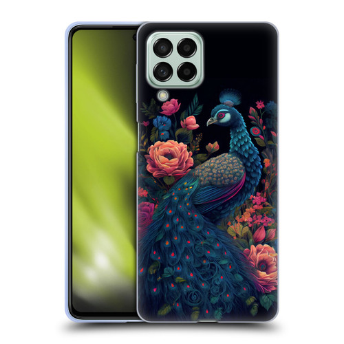 JK Stewart Graphics Peacock In Night Garden Soft Gel Case for Samsung Galaxy M53 (2022)