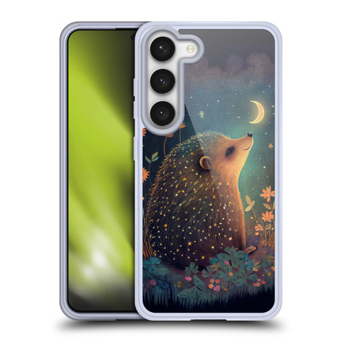 JK Stewart Graphics Hedgehog Looking Up At Stars Soft Gel Case for Samsung Galaxy S23 5G