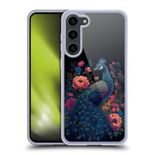 JK Stewart Graphics Peacock In Night Garden Soft Gel Case for Samsung Galaxy S23+ 5G