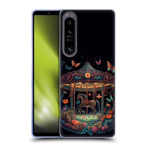 JK Stewart Graphics Carousel Dark Knight Garden Soft Gel Case for Sony Xperia 1 IV