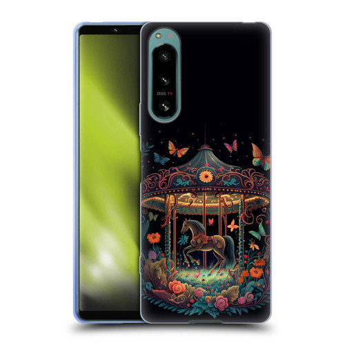 JK Stewart Graphics Carousel Dark Knight Garden Soft Gel Case for Sony Xperia 5 IV