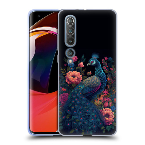 JK Stewart Graphics Peacock In Night Garden Soft Gel Case for Xiaomi Mi 10 5G / Mi 10 Pro 5G