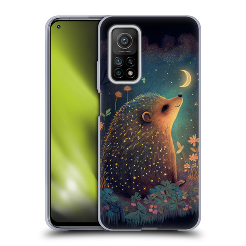 JK Stewart Graphics Hedgehog Looking Up At Stars Soft Gel Case for Xiaomi Mi 10T 5G