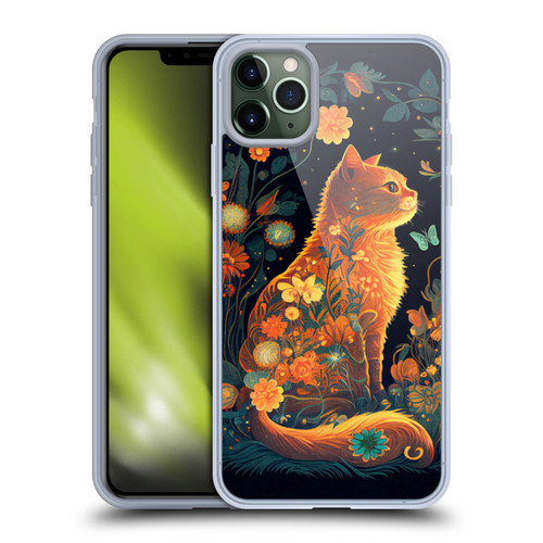 JK Stewart Key Art Orange Cat Sitting Soft Gel Case for Apple iPhone 11 Pro Max