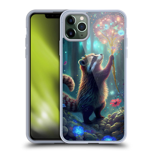 JK Stewart Key Art Raccoon Soft Gel Case for Apple iPhone 11 Pro Max