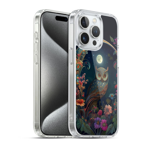 JK Stewart Key Art Owl Soft Gel Case for Apple iPhone 15 Pro & MagSafe